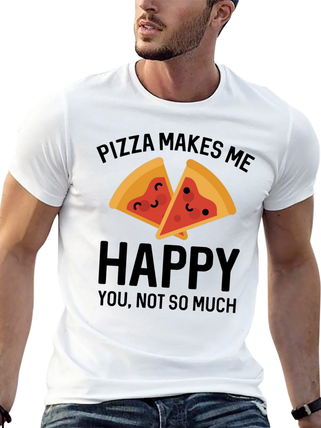 Pizza Makes Me Happy T-Shirt