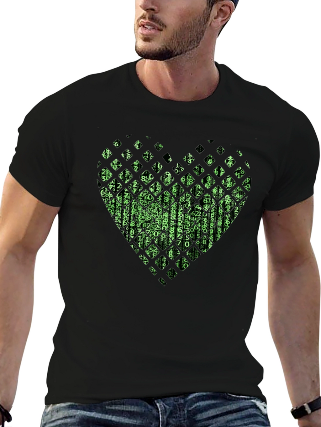 Matrix Heart Black T-Shirt