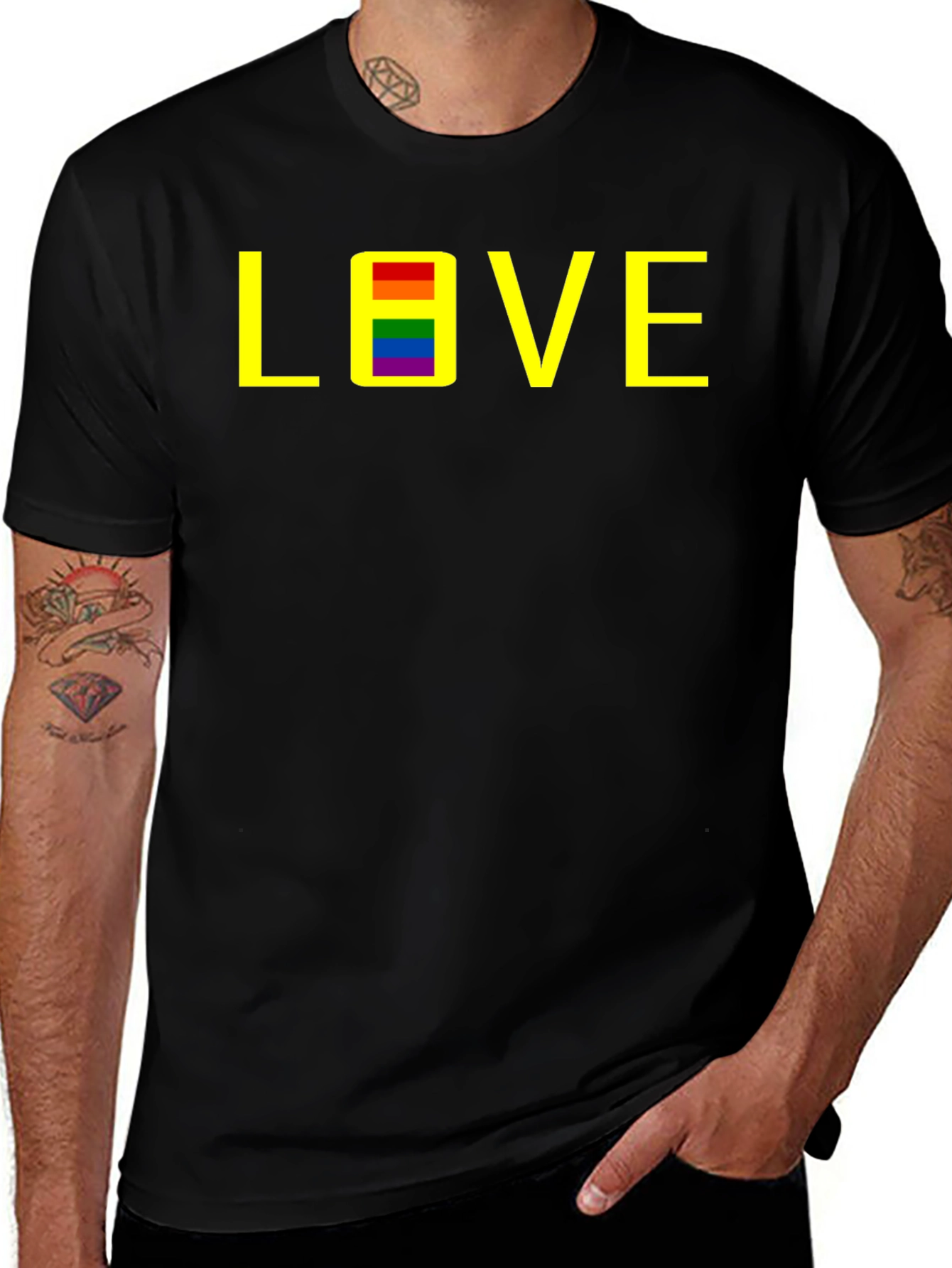Pride Love Graphic Tee - Black