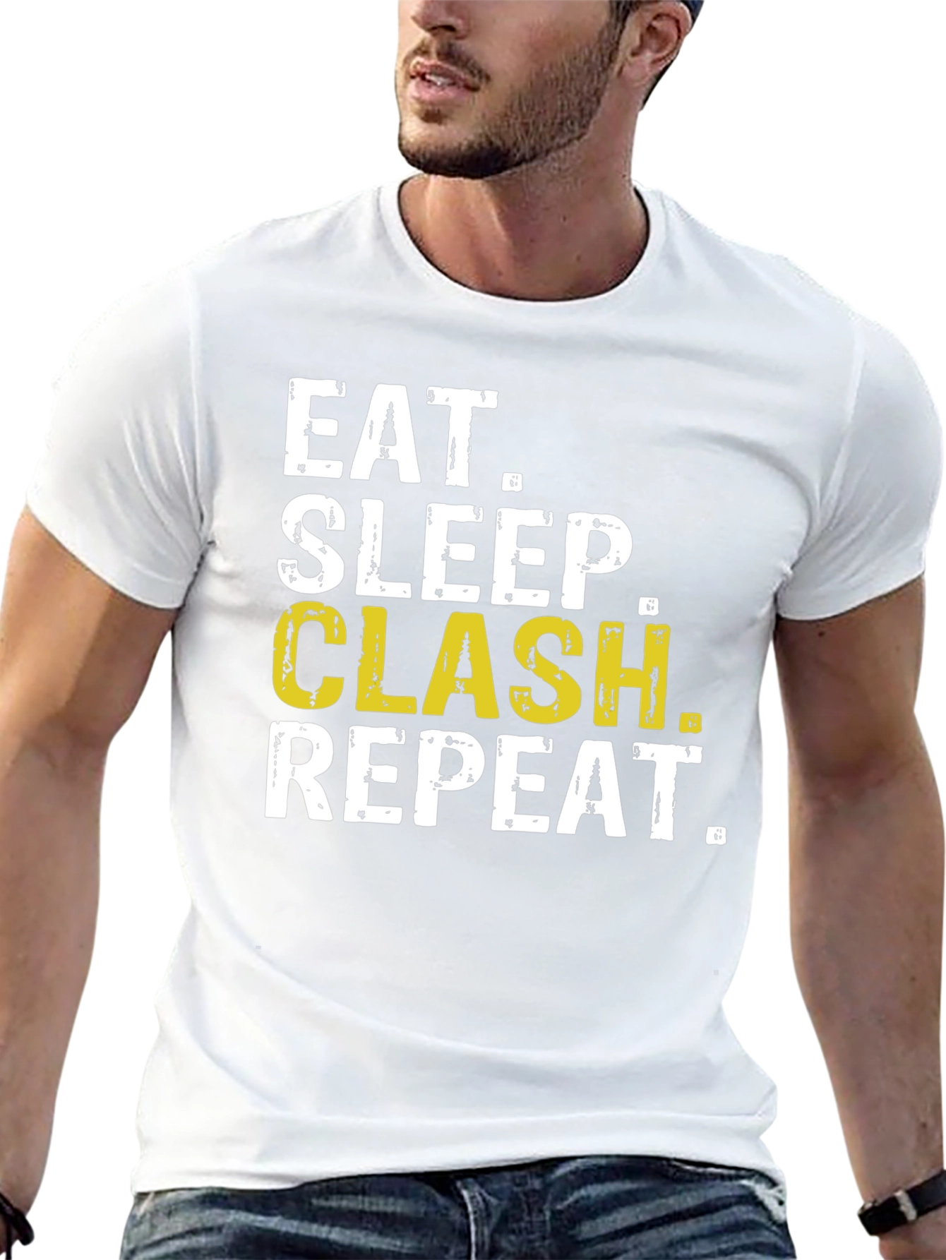 Eat Sleep Clash Repeat Black T-Shirt