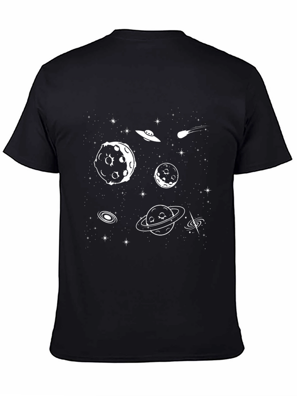 Cosmic Print Tee - Black Graphic T-Shirt