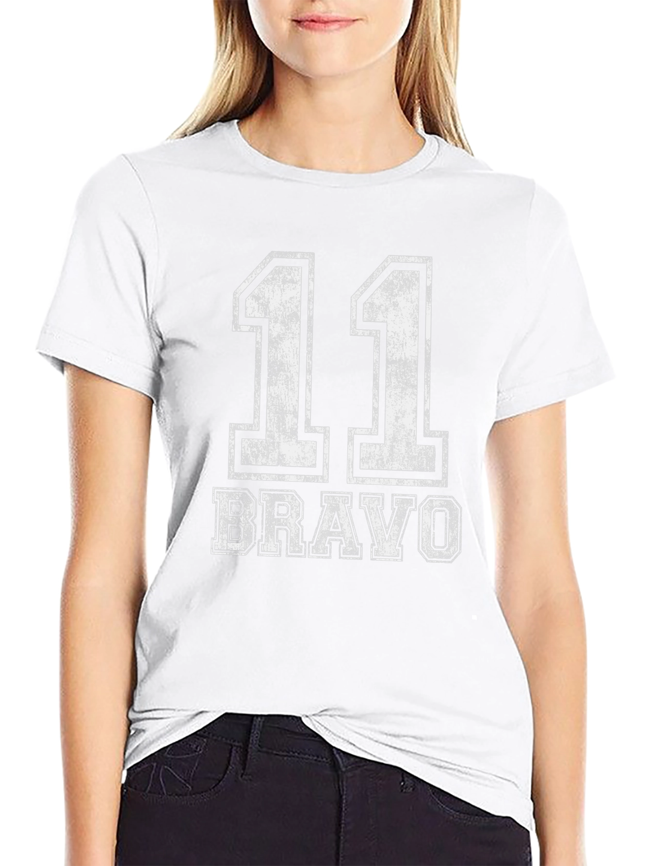 11 Bravo Distressed Graphic T-Shirt