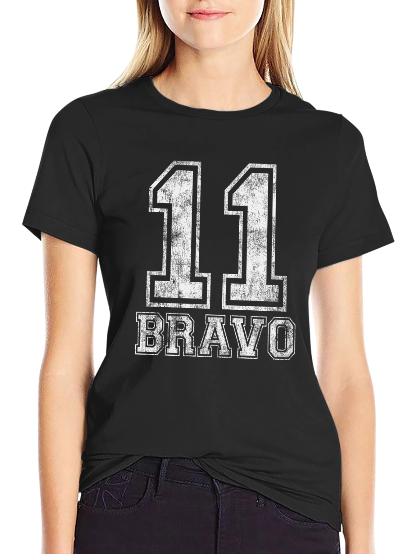 11 Bravo Distressed Graphic T-Shirt