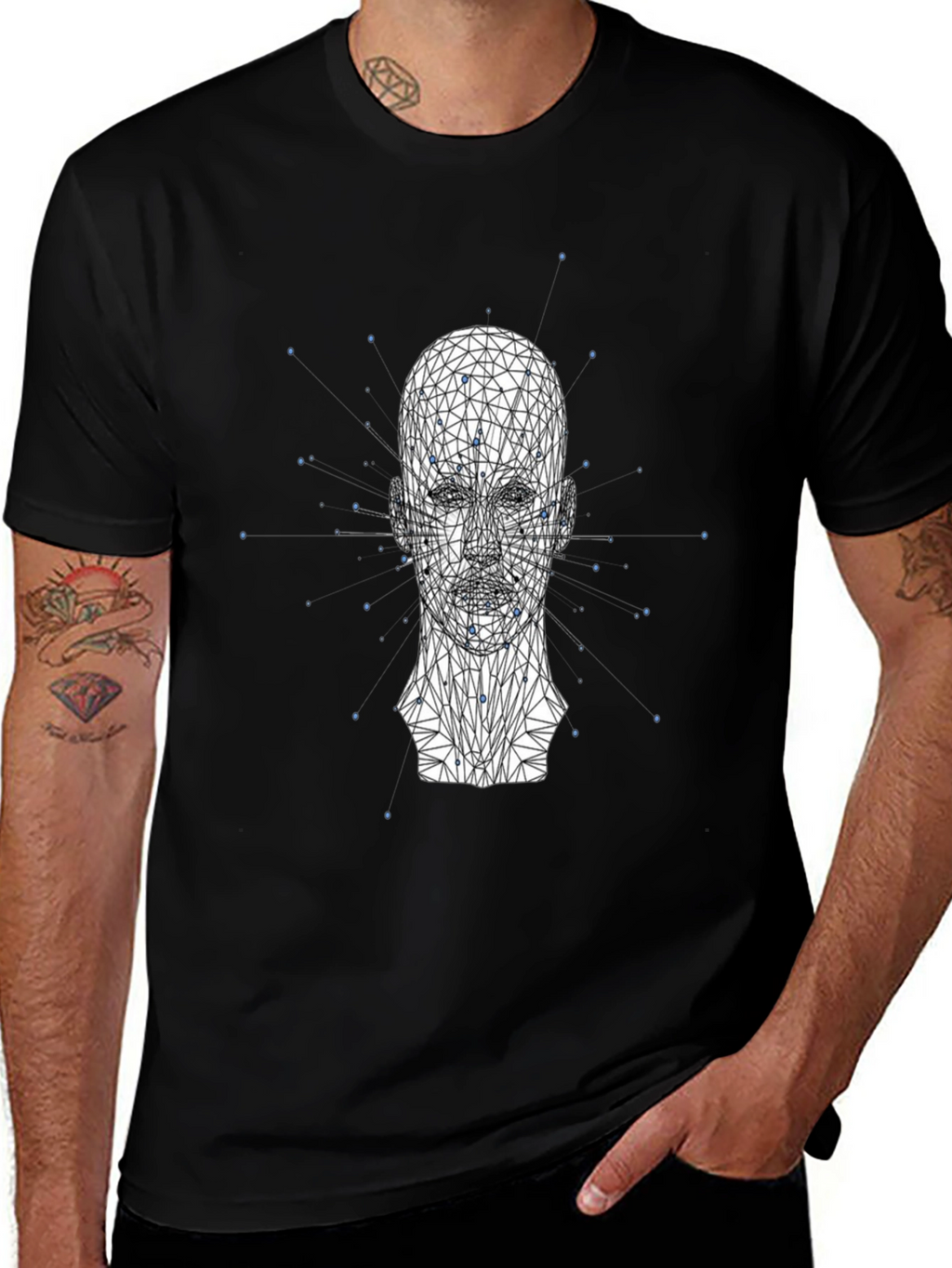 Geometric Head T-Shirt - Modern Style