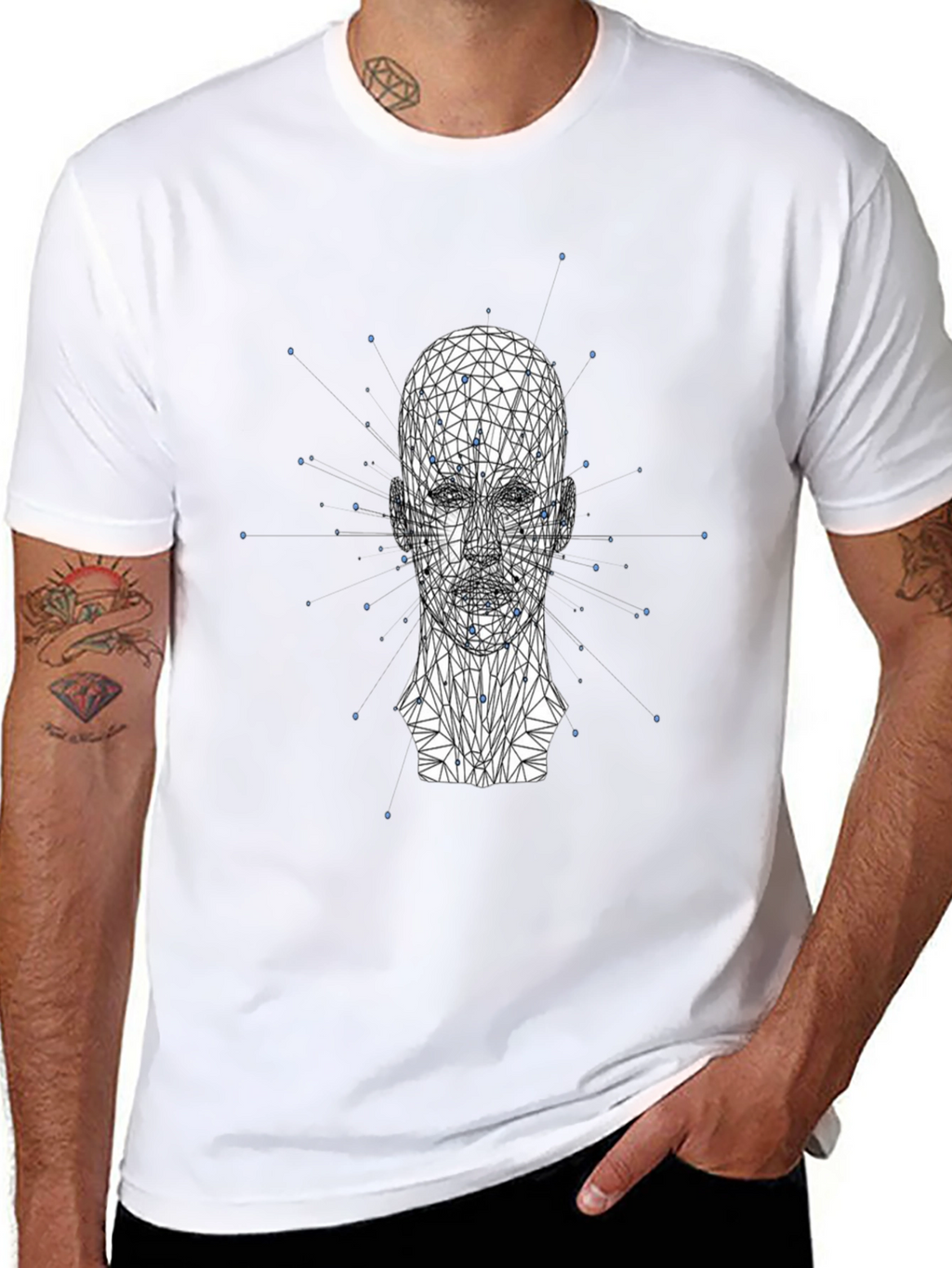 Geometric Head T-Shirt - Modern Style
