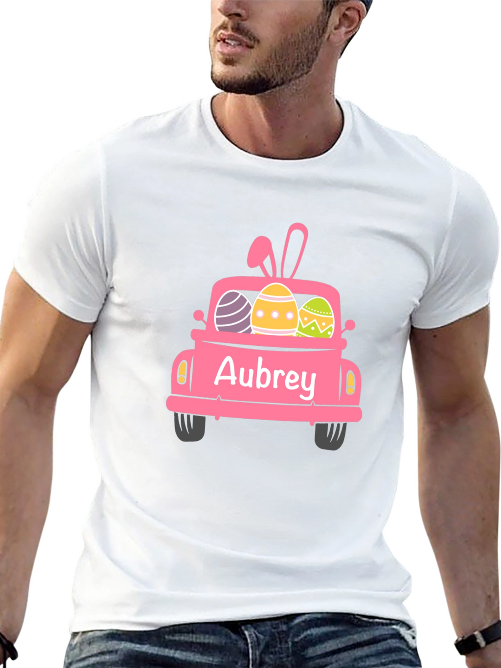 Easter Truck T-Shirt - Aubrey Custom Name Tee