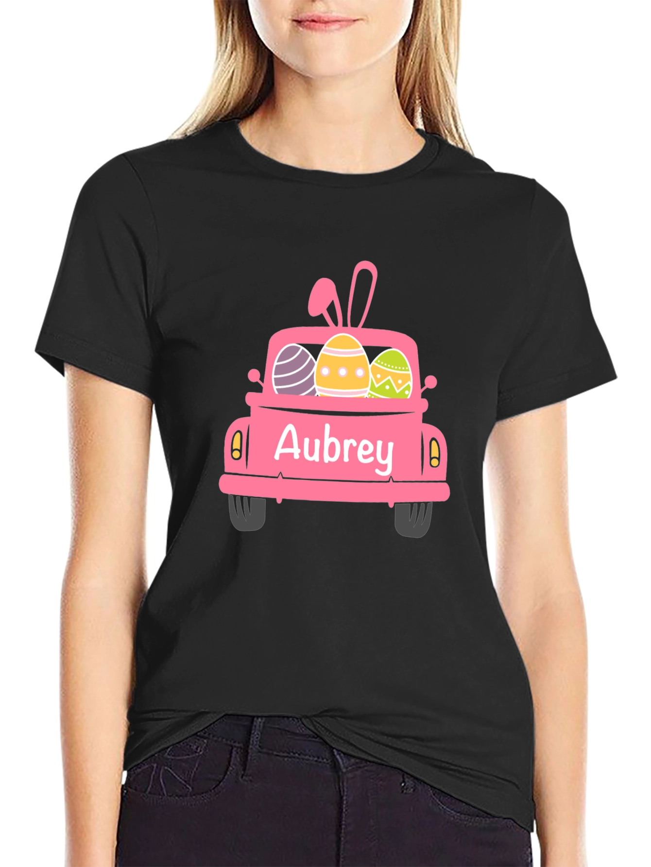 Easter Truck T-Shirt - Aubrey Custom Name Tee