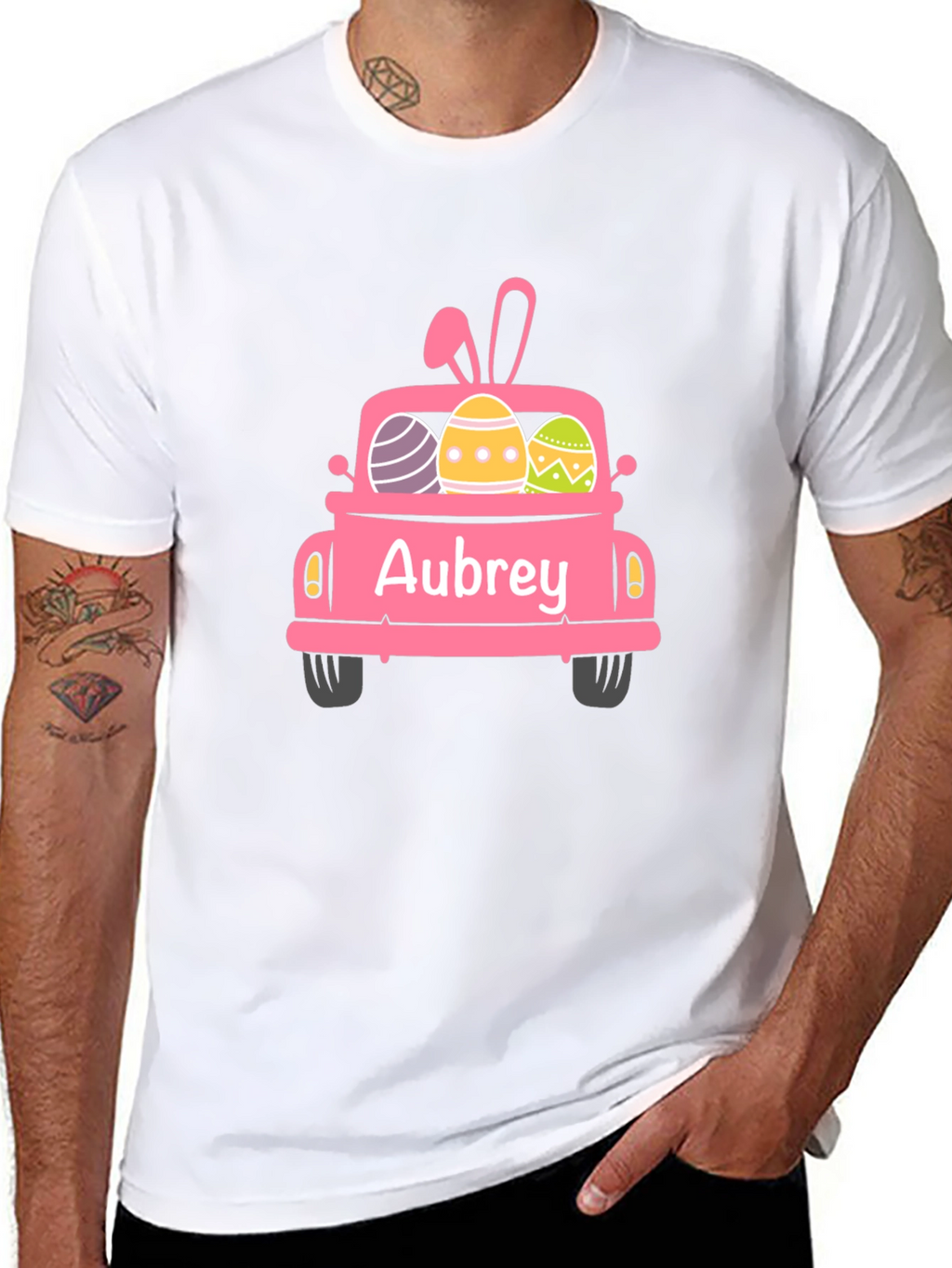 Easter Truck T-Shirt - Aubrey Custom Name Tee