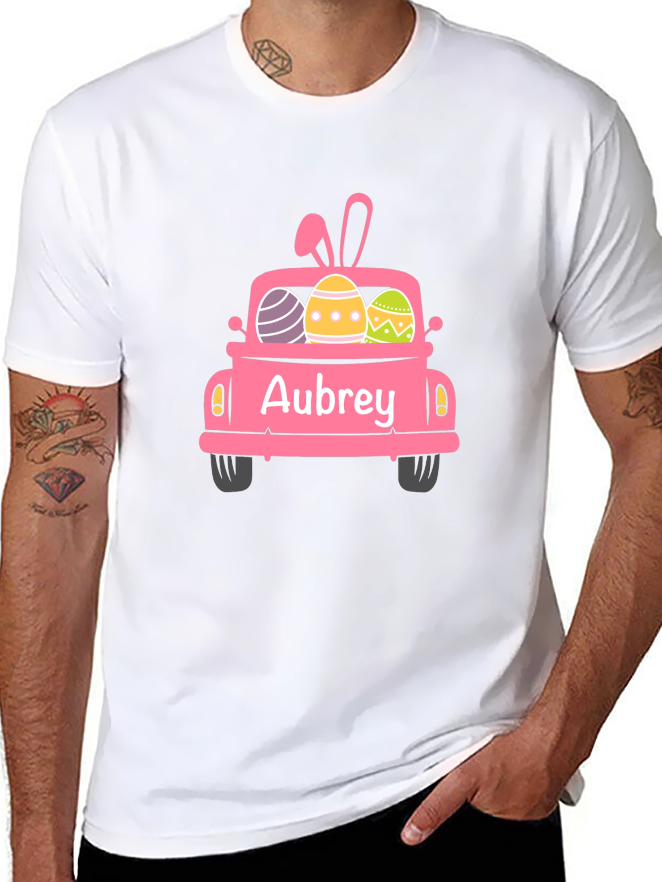 Easter Truck T-Shirt - Aubrey Custom Name Tee