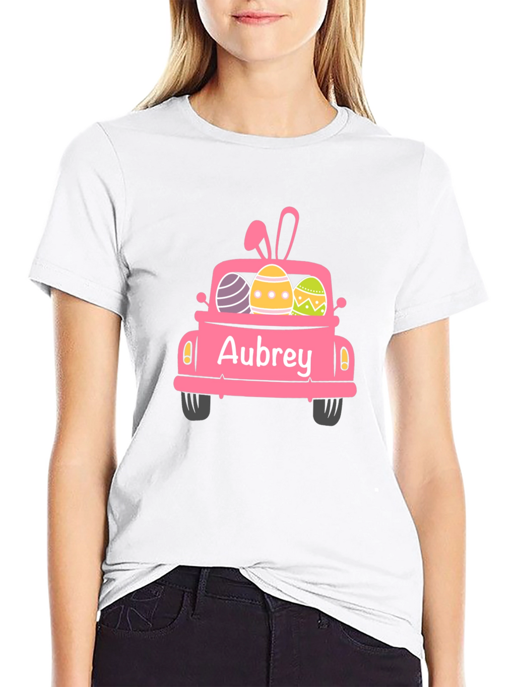 Easter Truck T-Shirt - Aubrey Custom Name Tee