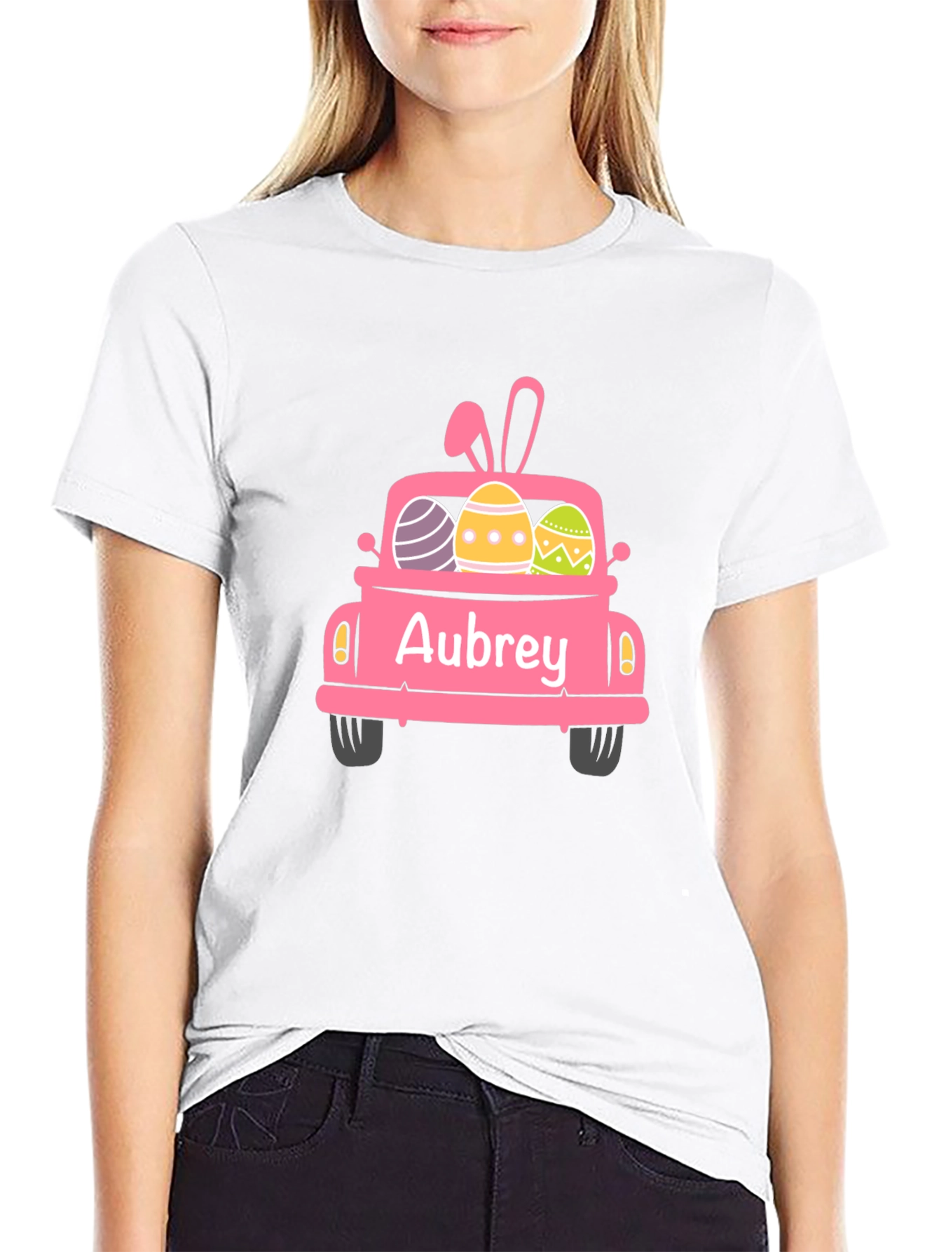 Easter Truck T-Shirt - Aubrey Custom Name Tee