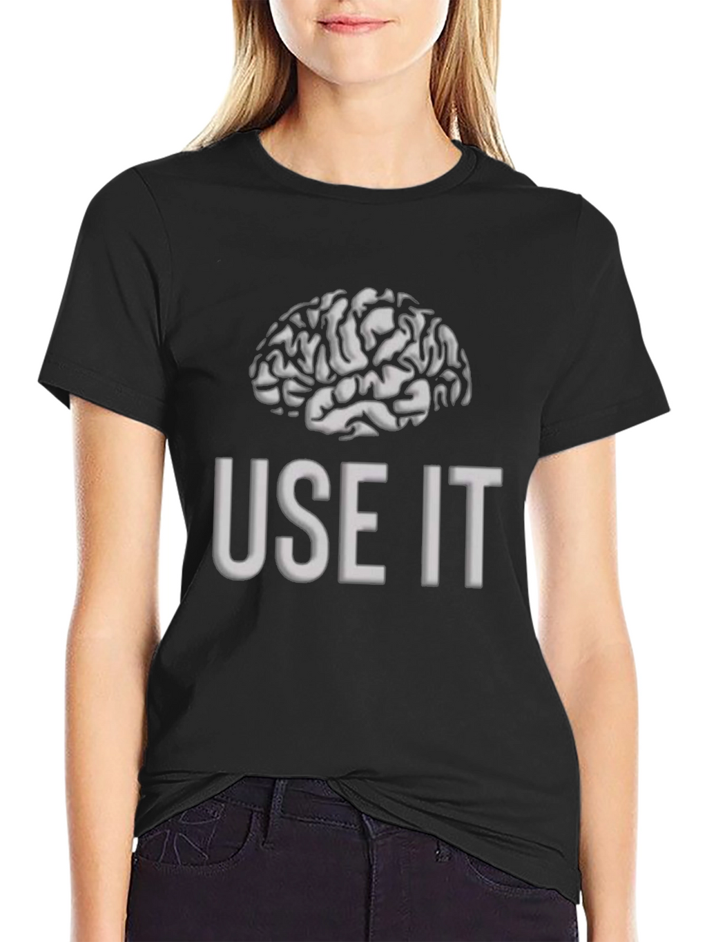 Use It Brain T-Shirt - Mens Black Graphic Tee