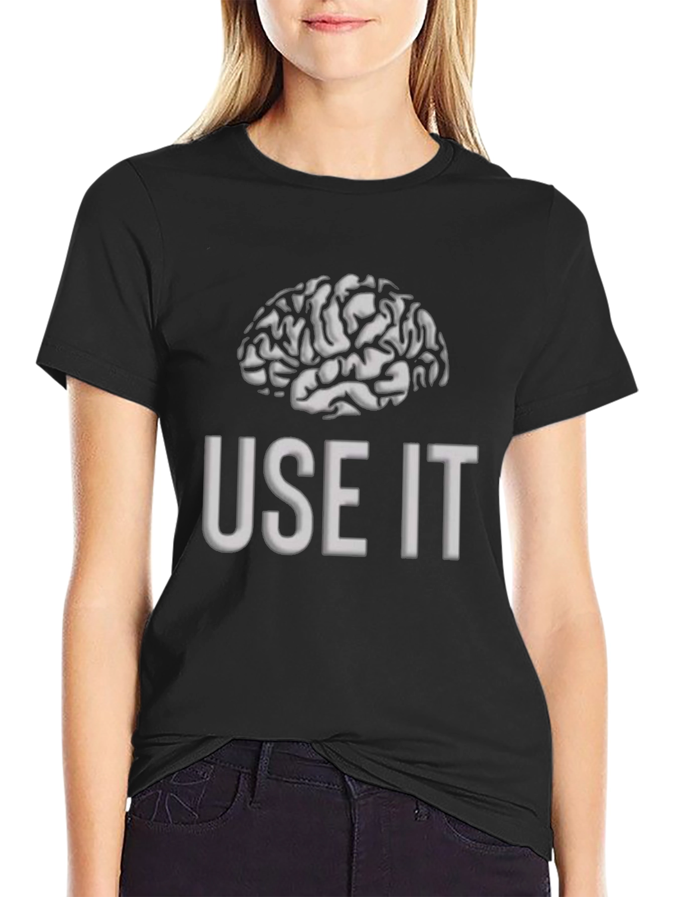 Use It Brain T-Shirt - Mens Black Graphic Tee