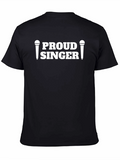 Proud Singer Graphic Tee - Black Cotton T-Shirt