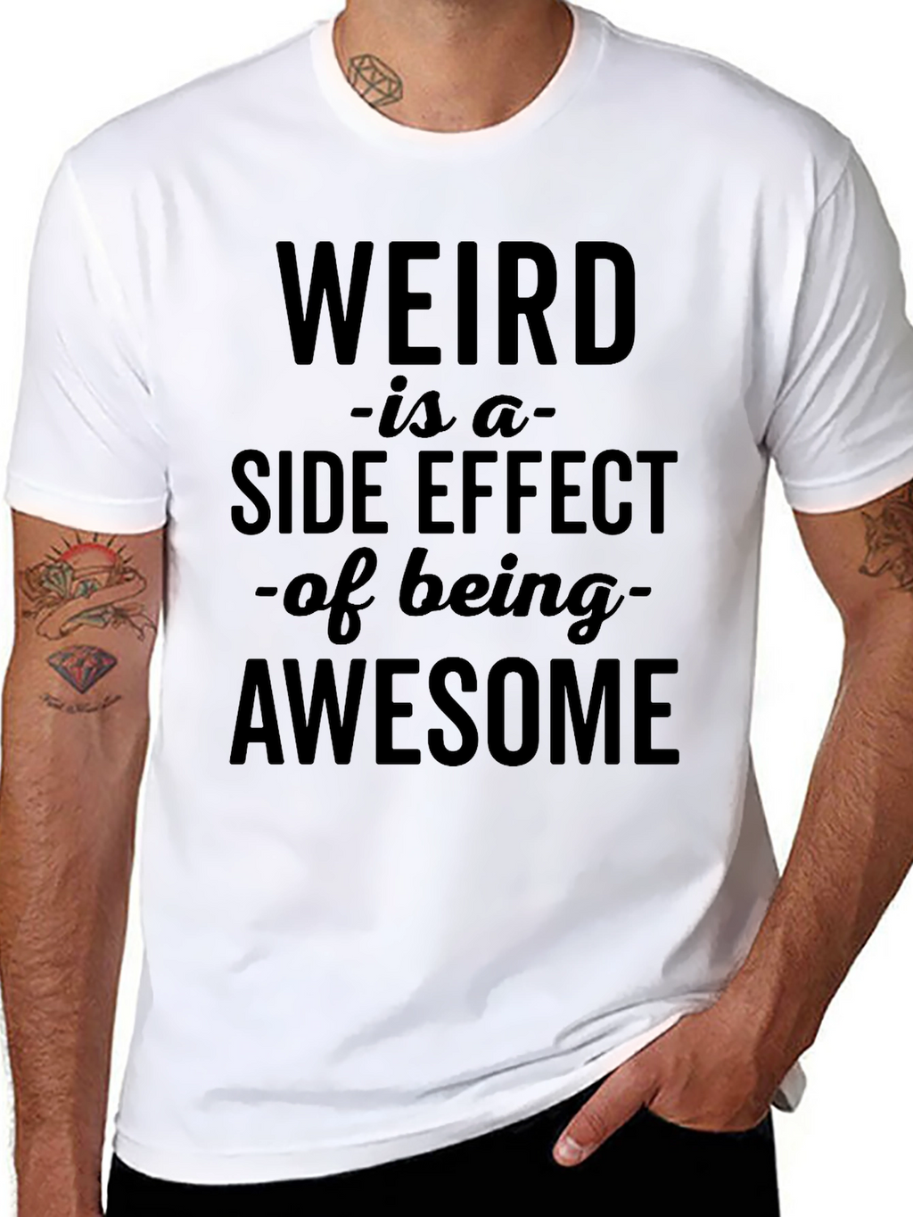 Weird is Awesome Graphic T-Shirt - Black