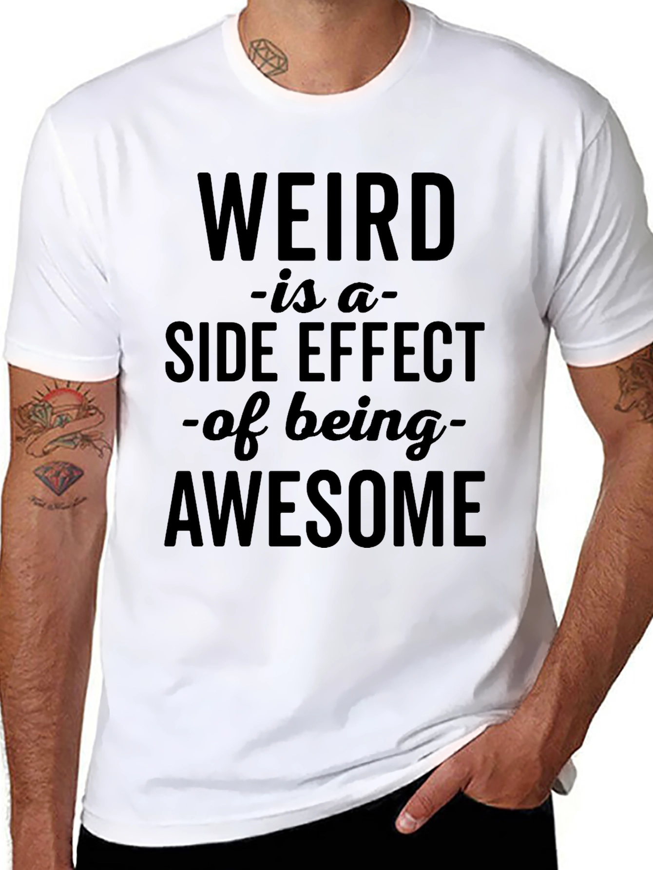 Weird is Awesome Graphic T-Shirt - Black