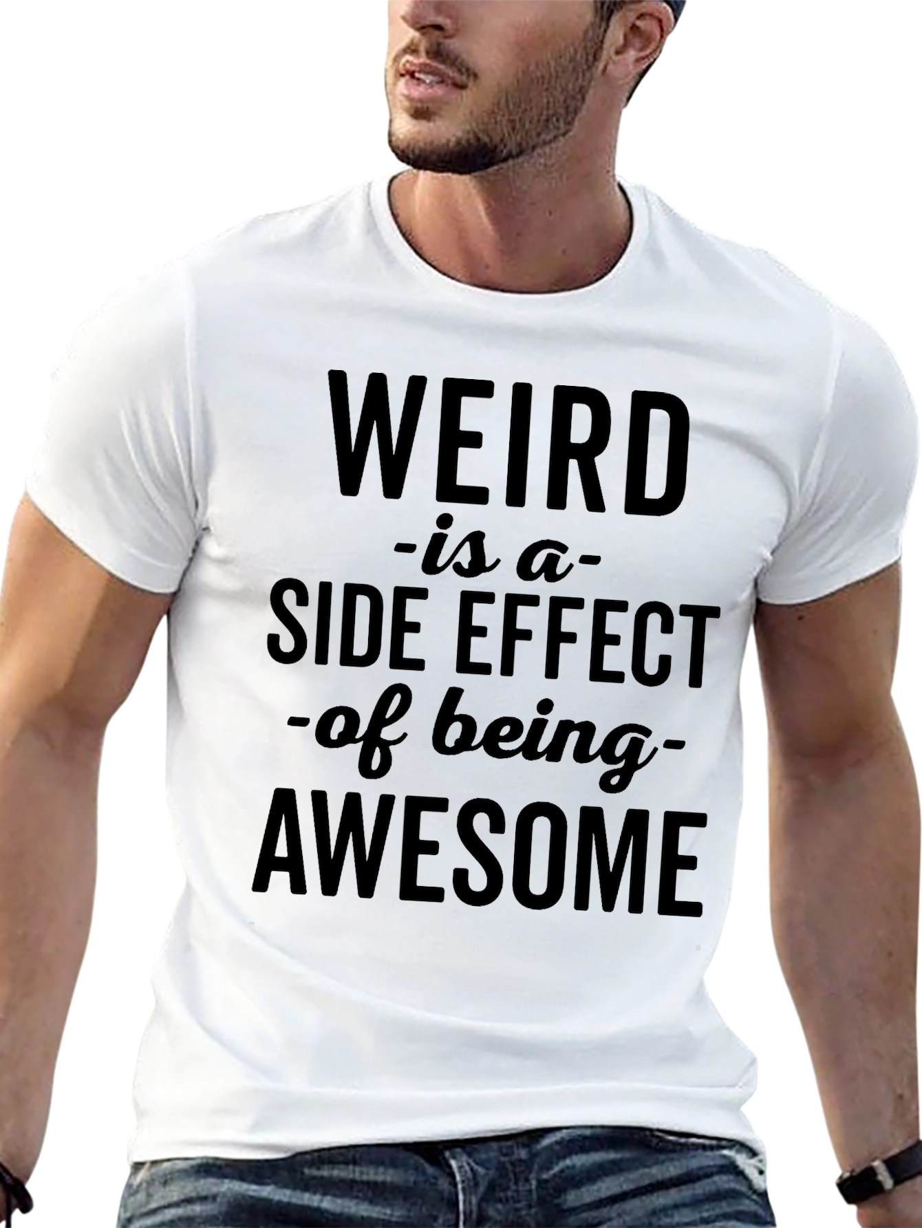 Weird is Awesome Graphic T-Shirt - Black