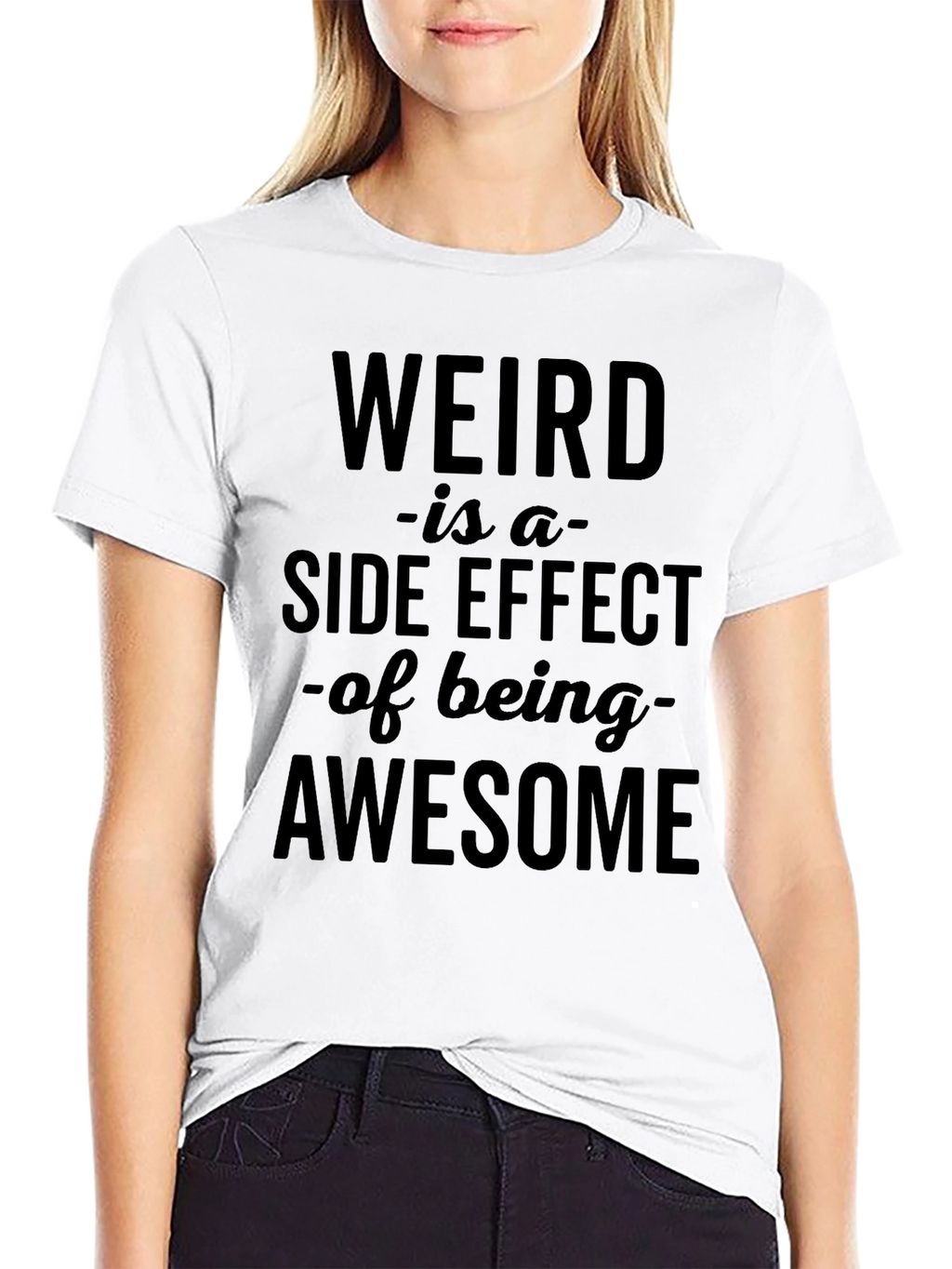 Weird is Awesome Graphic T-Shirt - Black
