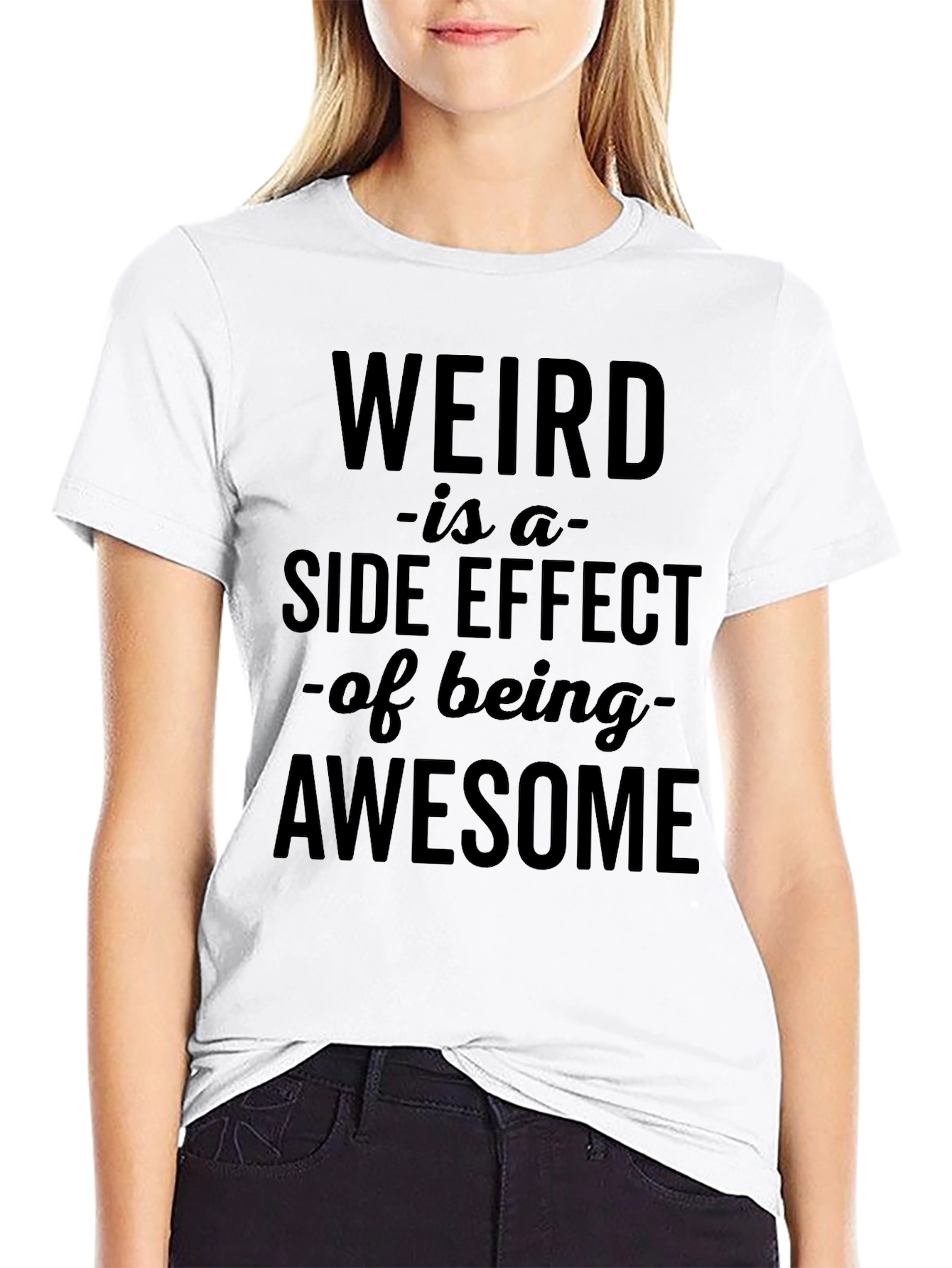 Weird is Awesome Graphic T-Shirt - Black
