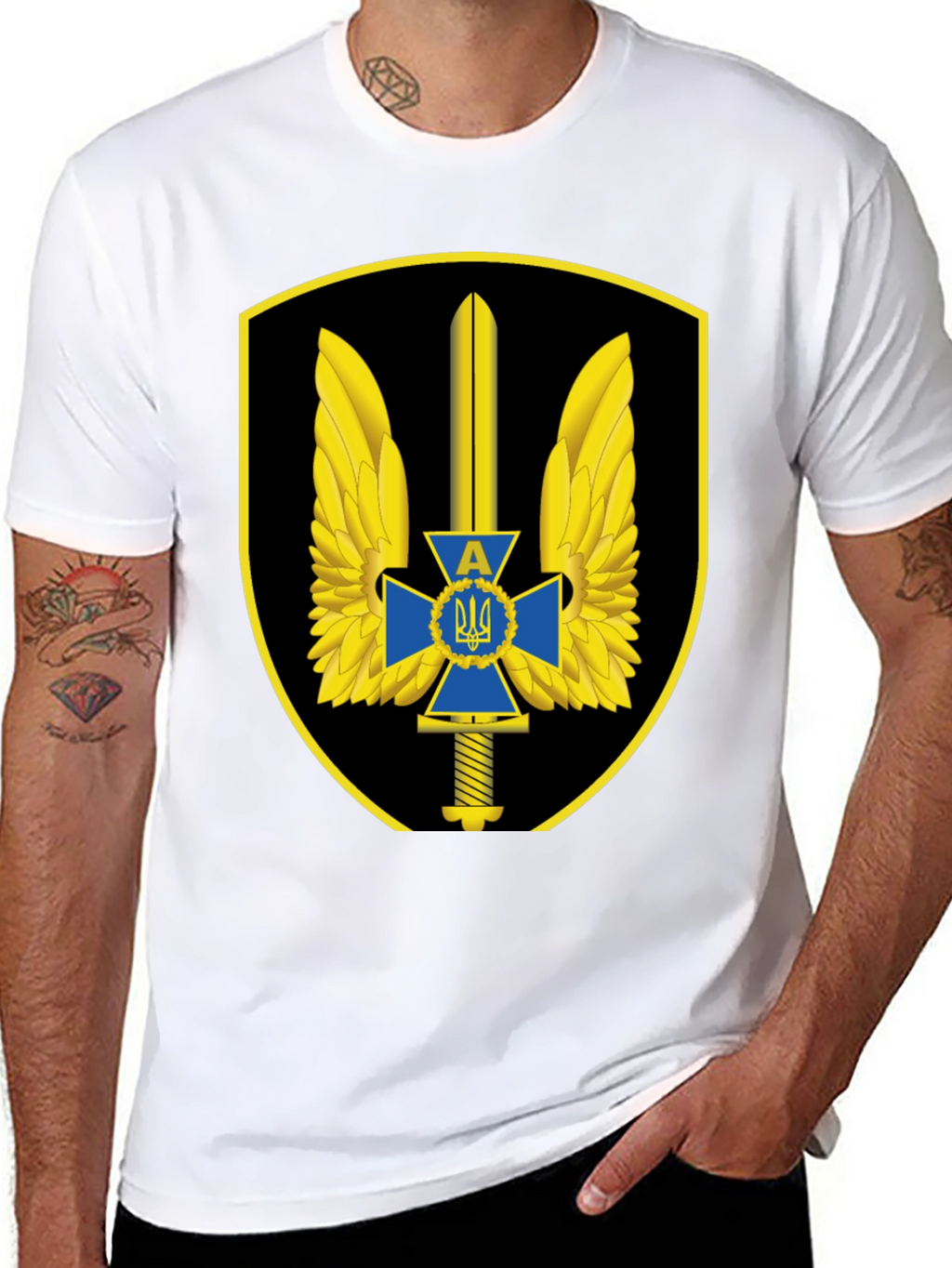 Ukraine Military T-Shirt - Special Forces Emblem