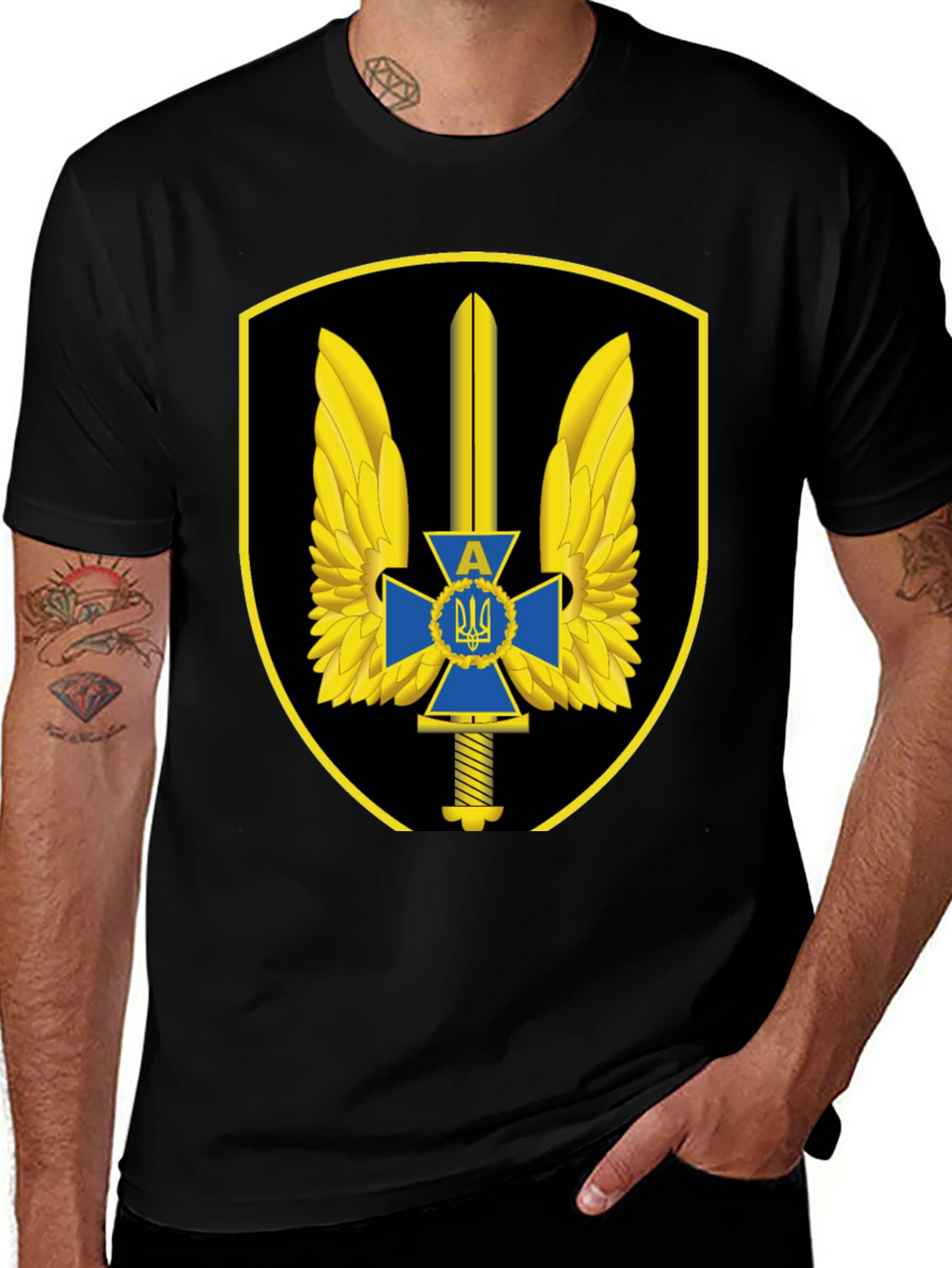 Ukraine Military T-Shirt - Special Forces Emblem