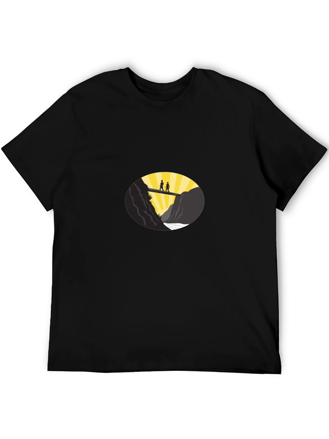 Couple Bridge Graphic Tee - Black