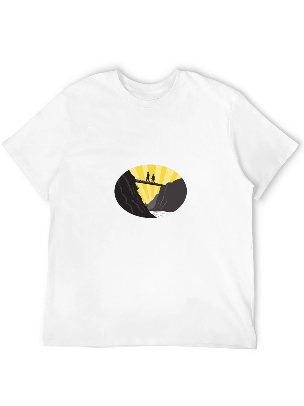 Couple Bridge Graphic Tee - Black