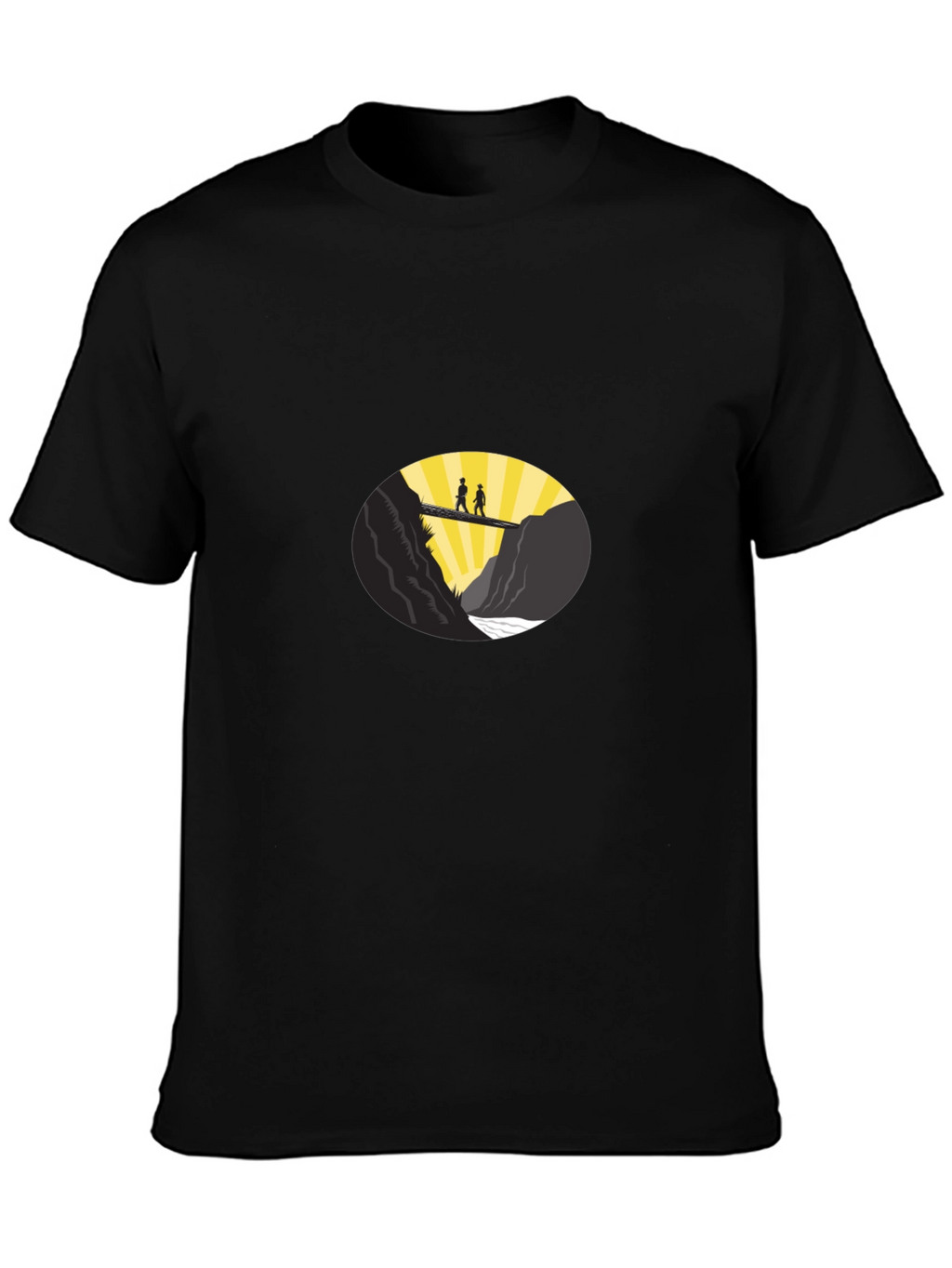 Couple Bridge Graphic Tee - Black