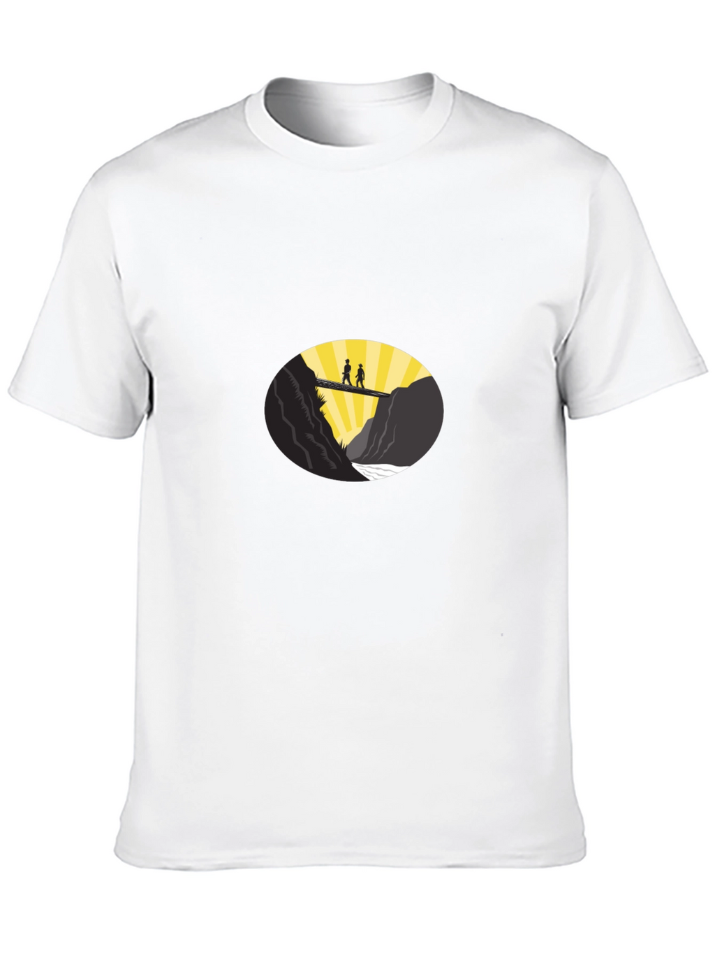 Couple Bridge Graphic Tee - Black