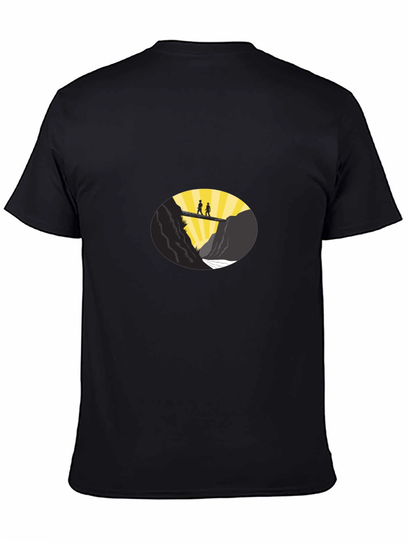 Couple Bridge Graphic Tee - Black