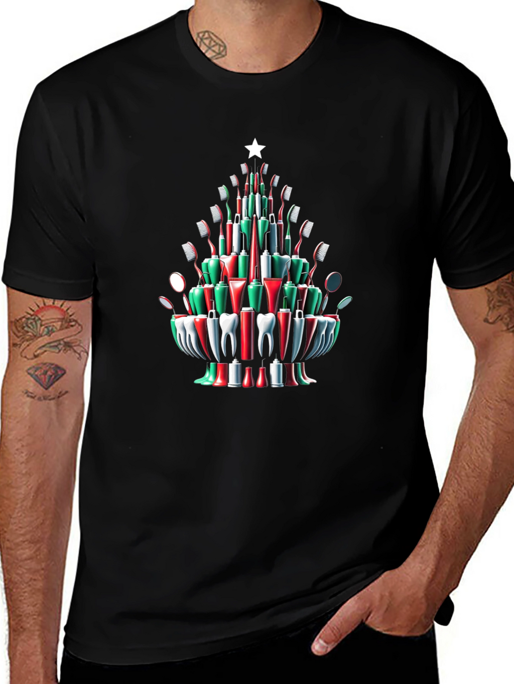 Festive Dental Christmas Tree T-Shirt