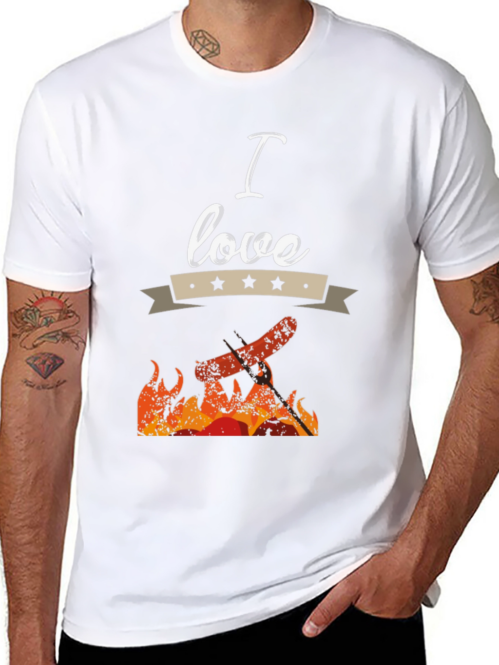 I Love Grilling Black T-Shirt