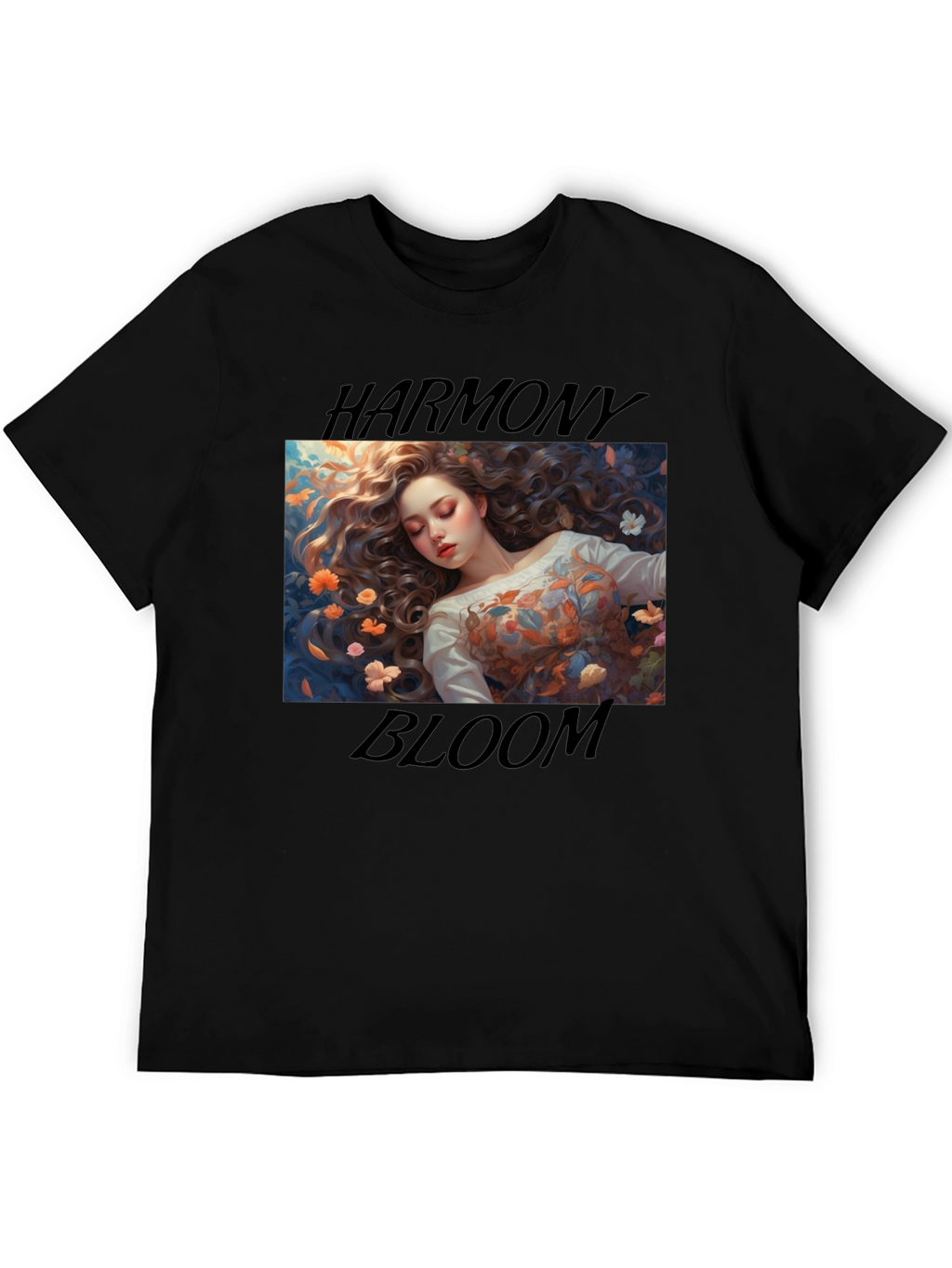 Harmony Bloom Graphic Tee - Black