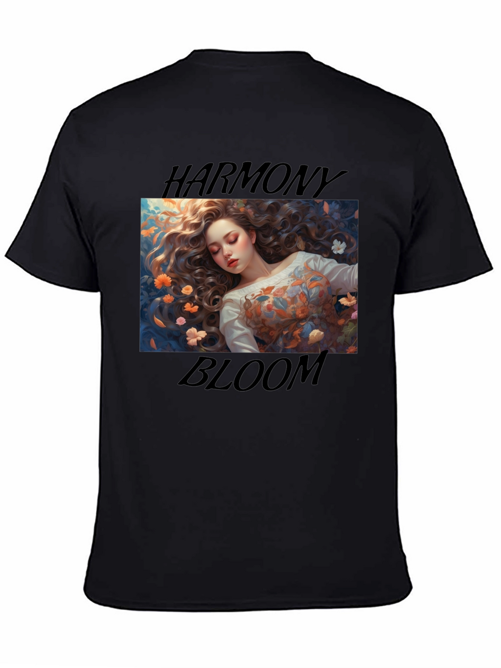 Harmony Bloom Graphic Tee - Black