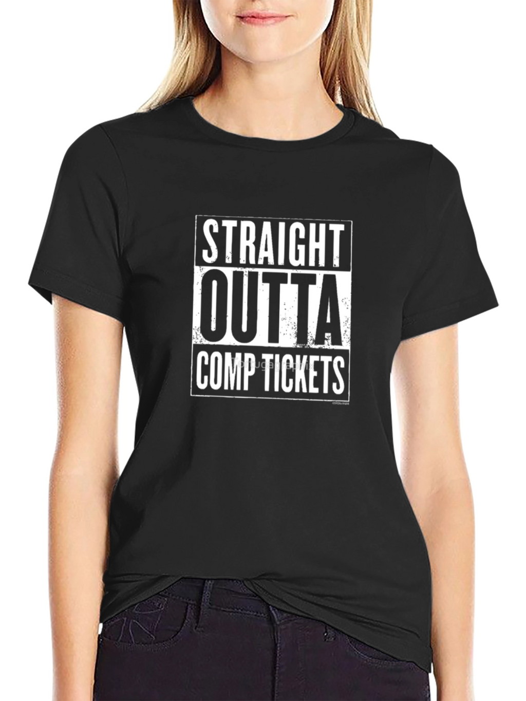 Straight Outta Comp Tickets Black Graphic T-Shirt
