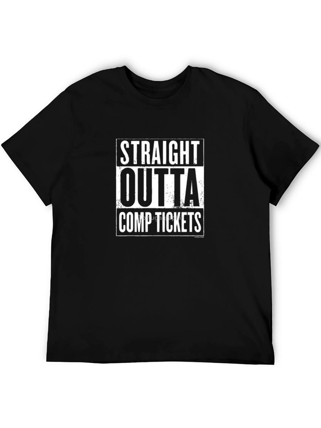 Straight Outta Comp Tickets Black Graphic T-Shirt