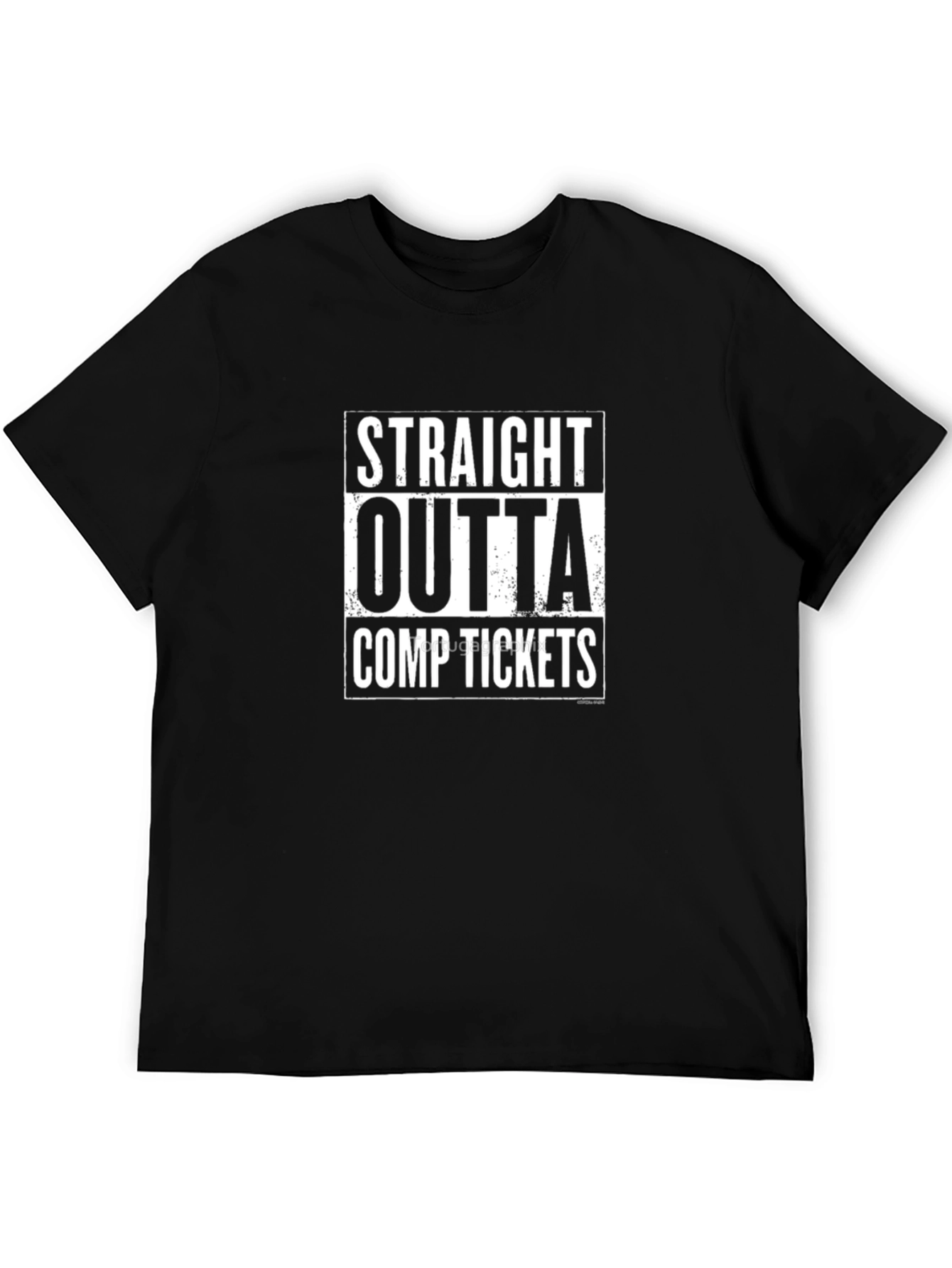 Straight Outta Comp Tickets Black Graphic T-Shirt
