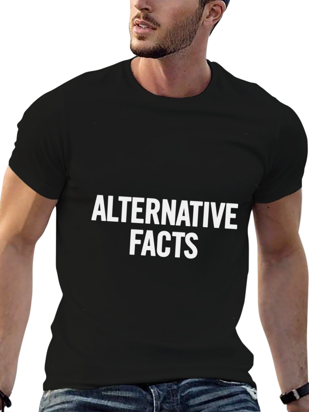 Alternative Facts Graphic T-Shirt - Black Cotton Tee