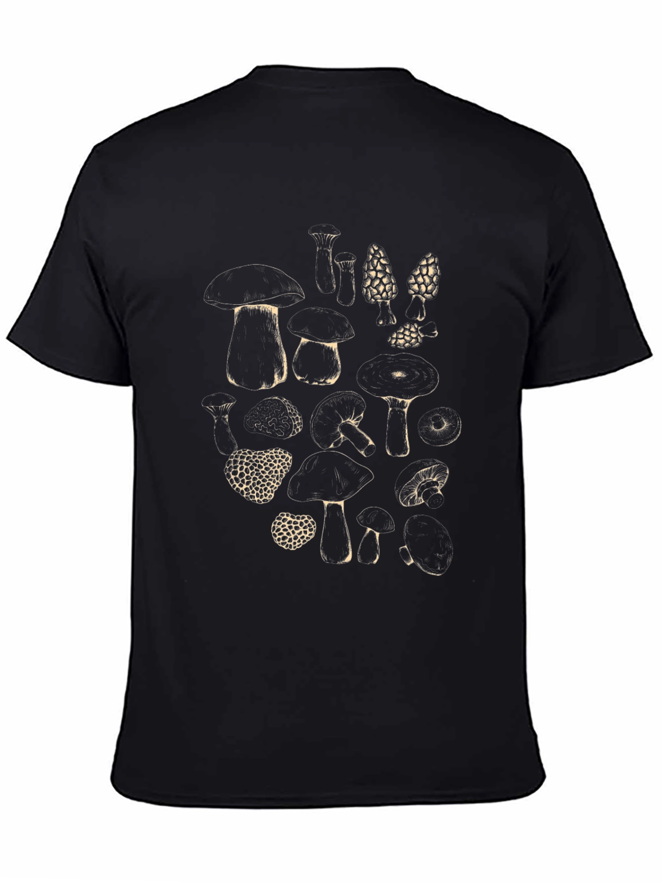 Mushroom Print T-Shirt - Nature Inspired Graphic Tee