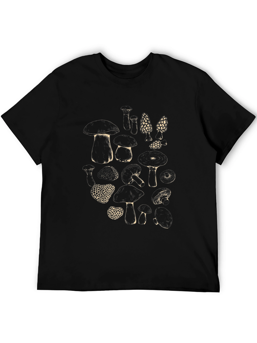 Mushroom Print T-Shirt - Nature Inspired Graphic Tee