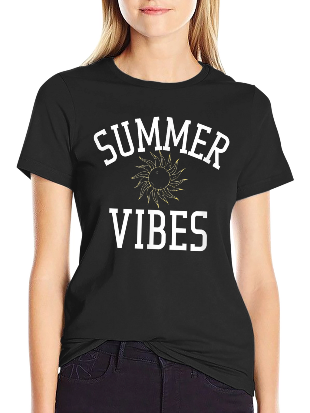 Summer Vibes Graphic T-Shirt - Black