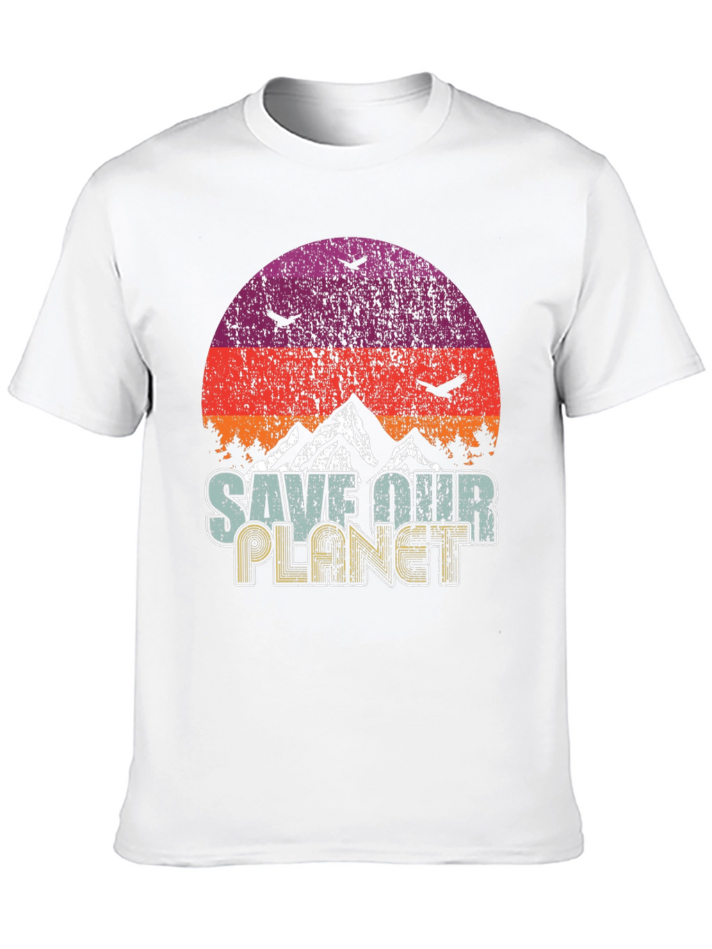 Save Our Planet Graphic T-Shirt Retro Earth Day Tee