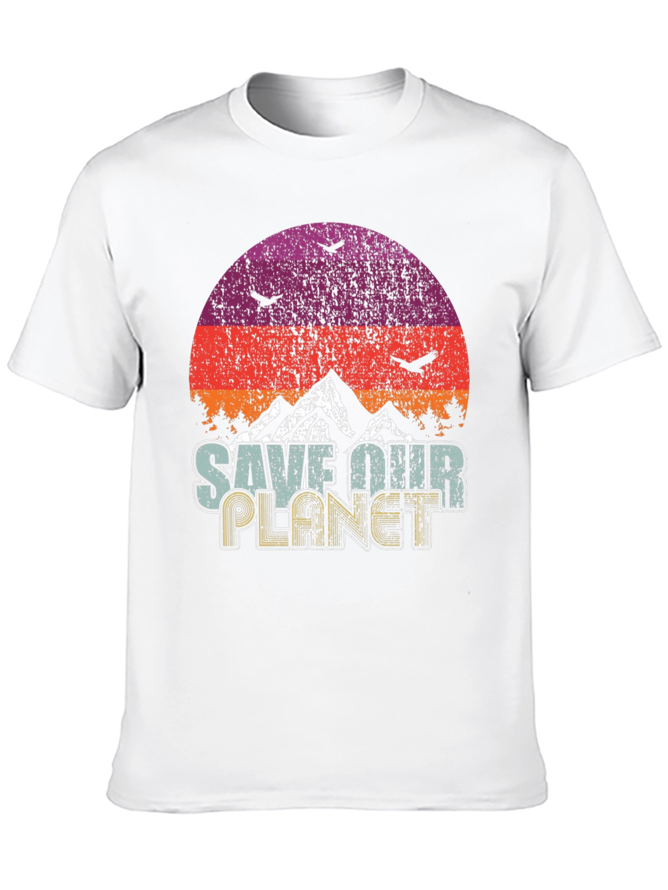 Save Our Planet Graphic T-Shirt Retro Earth Day Tee