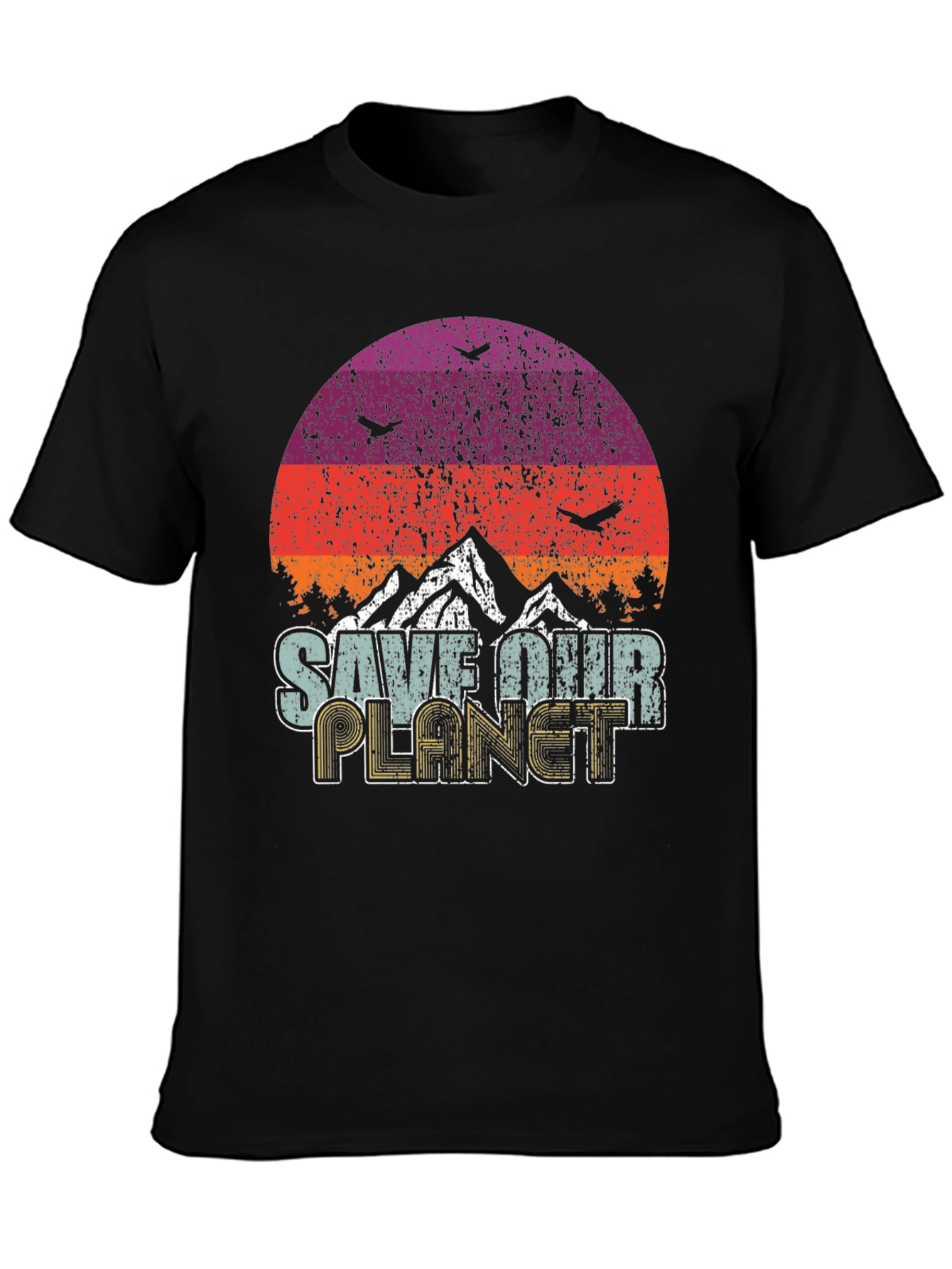 Save Our Planet Graphic T-Shirt Retro Earth Day Tee