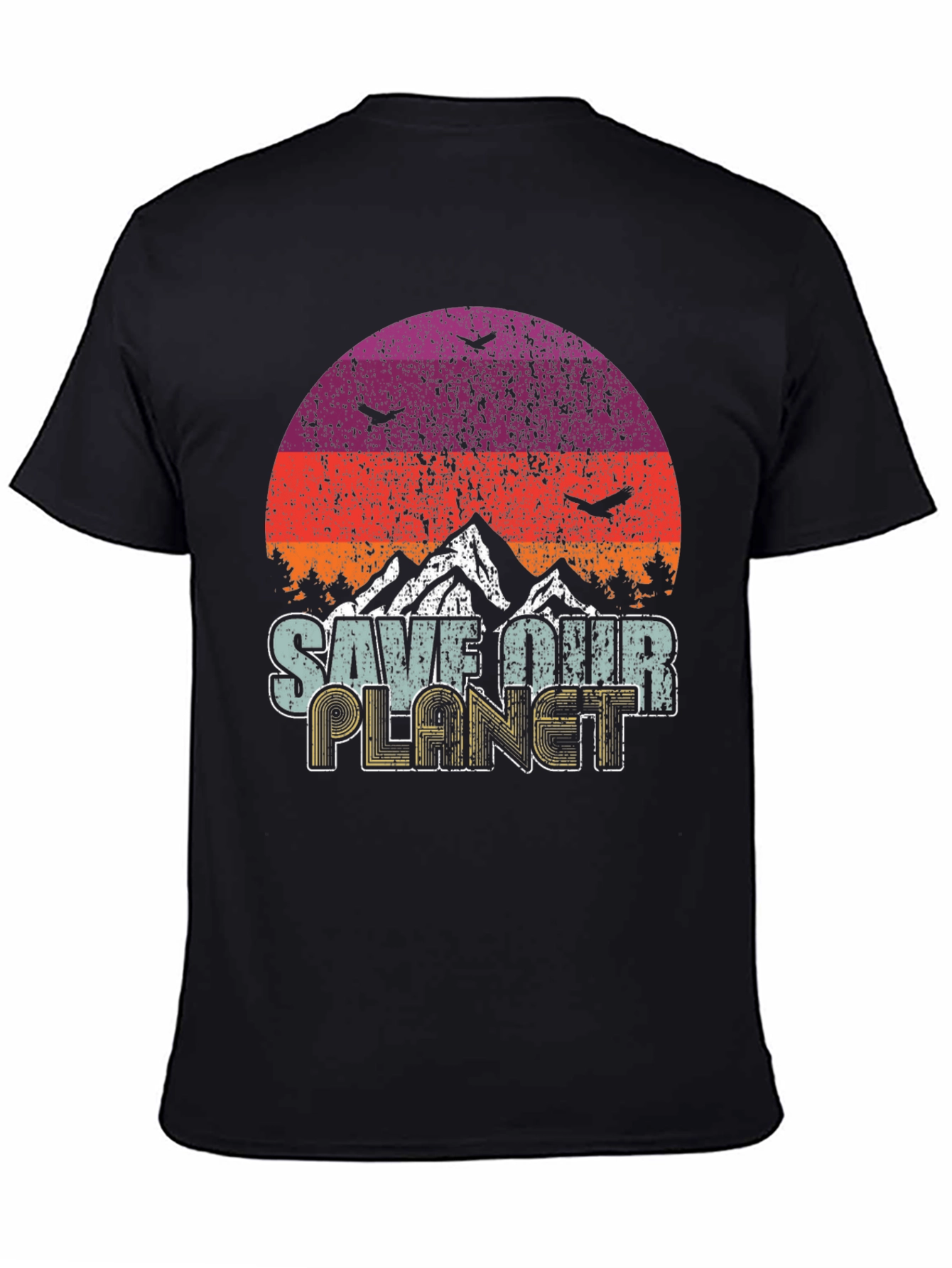 Save Our Planet Graphic T-Shirt Retro Earth Day Tee