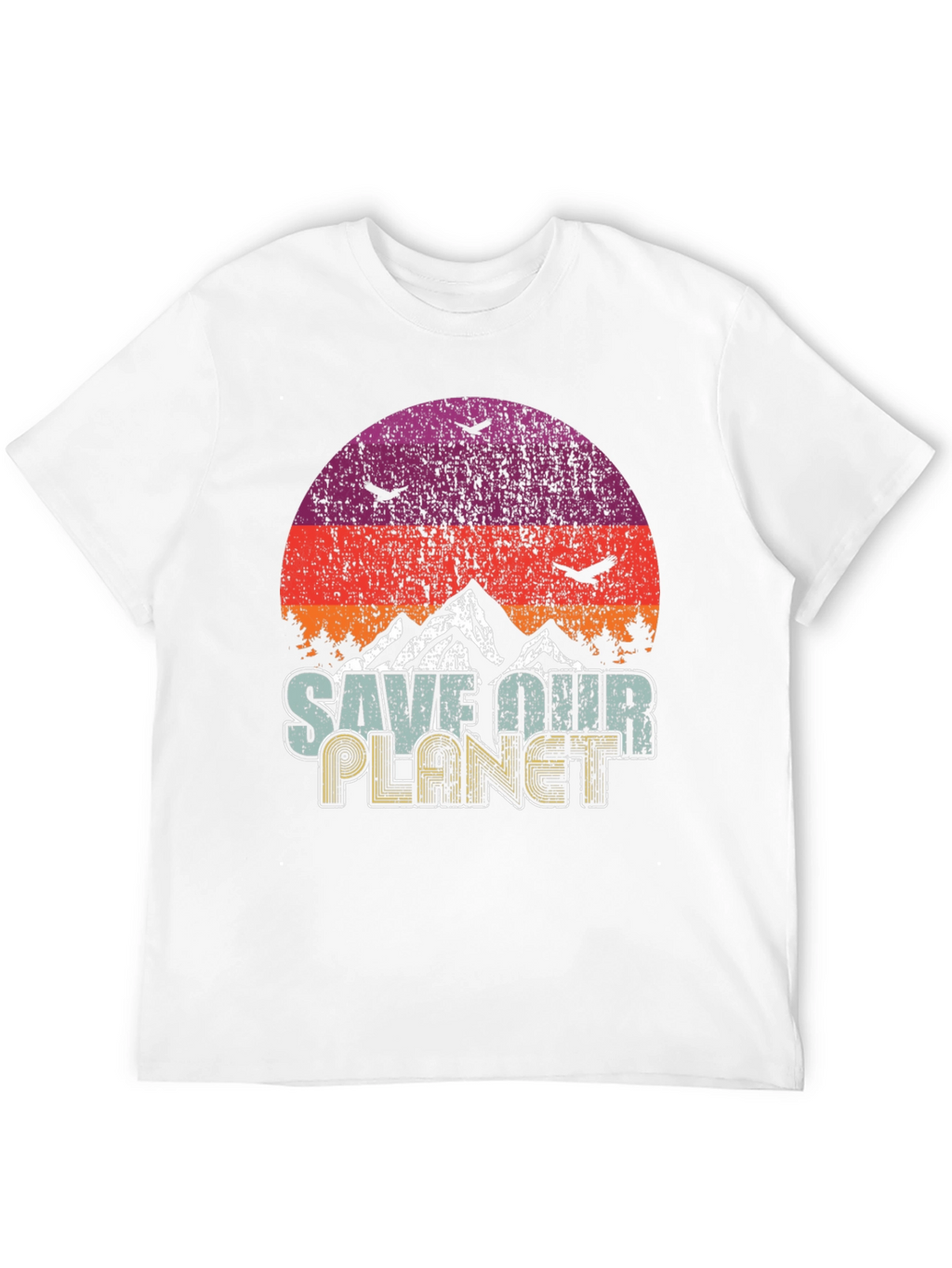 Save Our Planet Graphic T-Shirt Retro Earth Day Tee