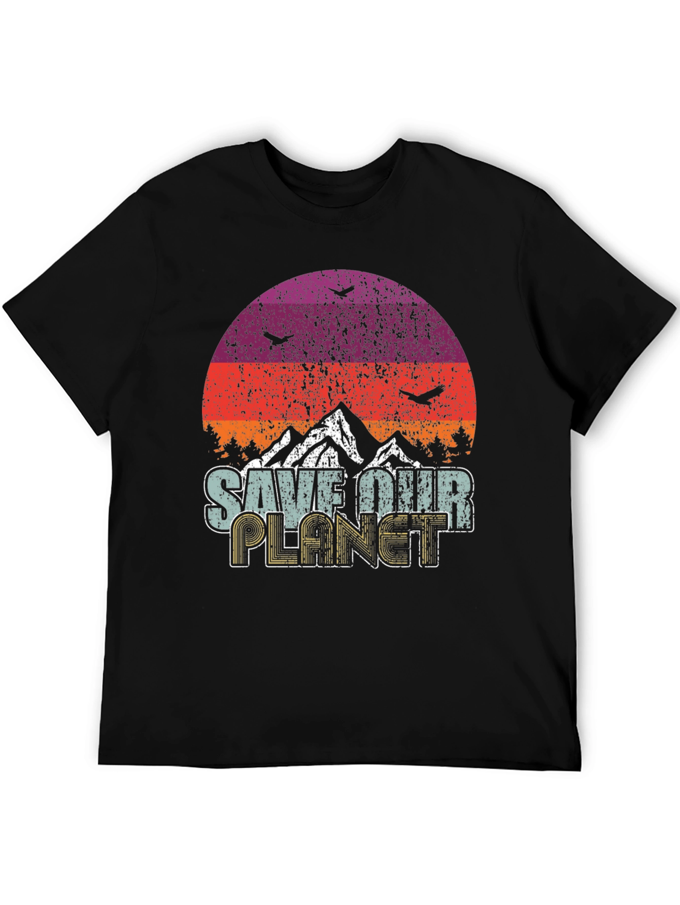 Save Our Planet Graphic T-Shirt Retro Earth Day Tee