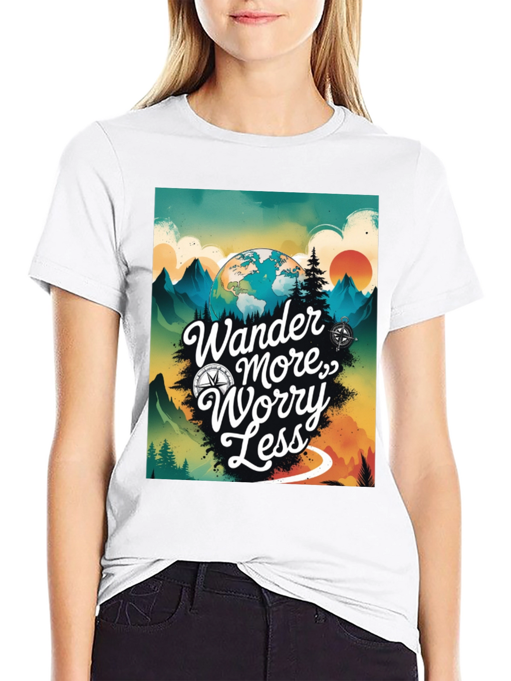 Wander More Worry Less Graphic Tee