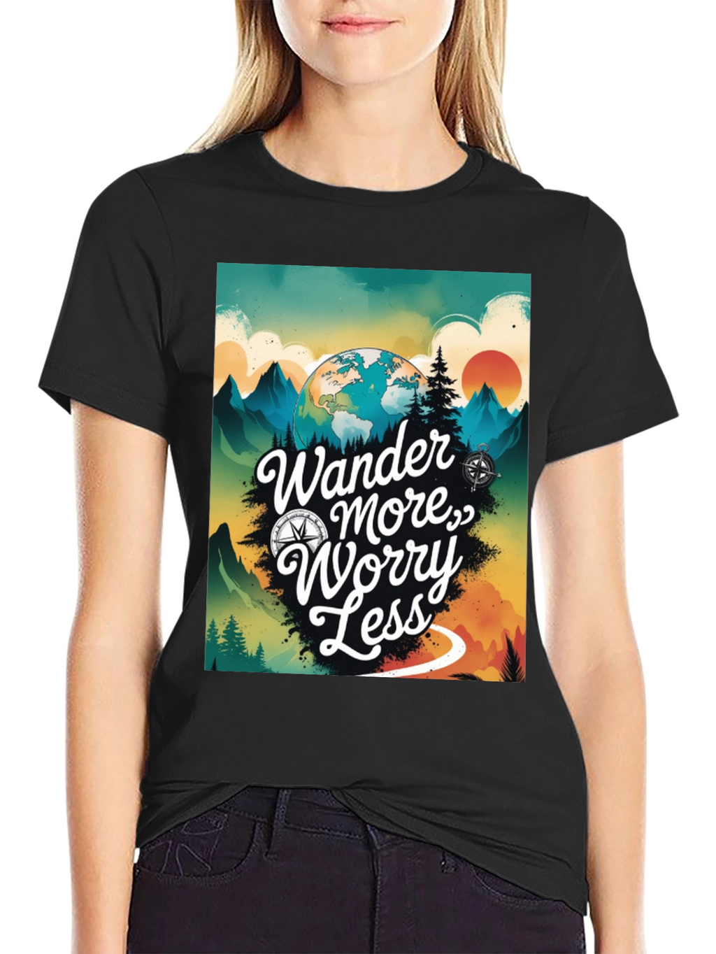 Wander More Worry Less Graphic Tee