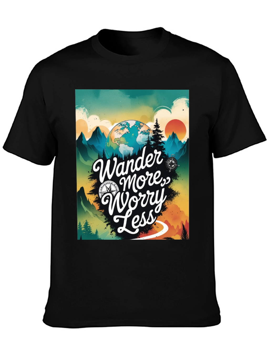 Wander More Worry Less Graphic Tee